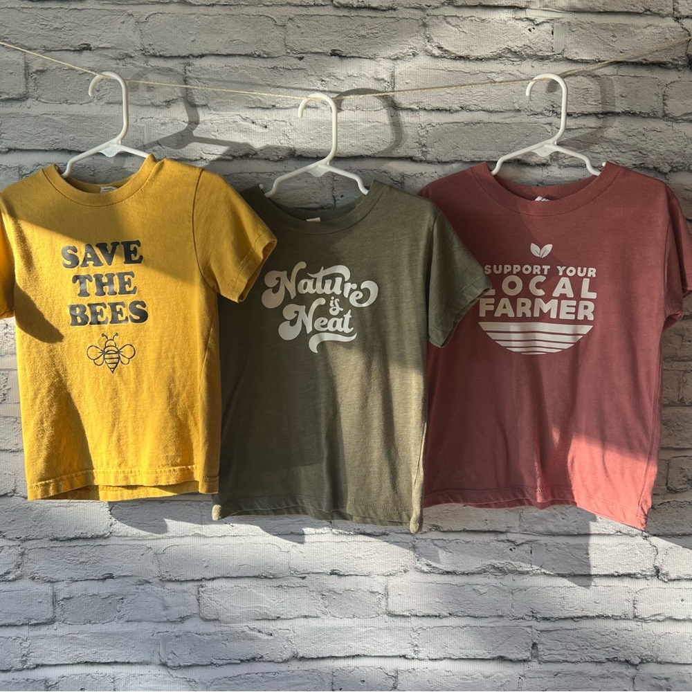 Kids Unisex Natural Healthy Graphic Tees Size 3 & 4